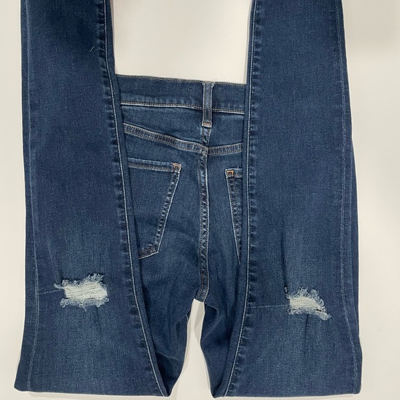 Express Mid Rise Distressed Skinny Jeans - Picture 9 of 13